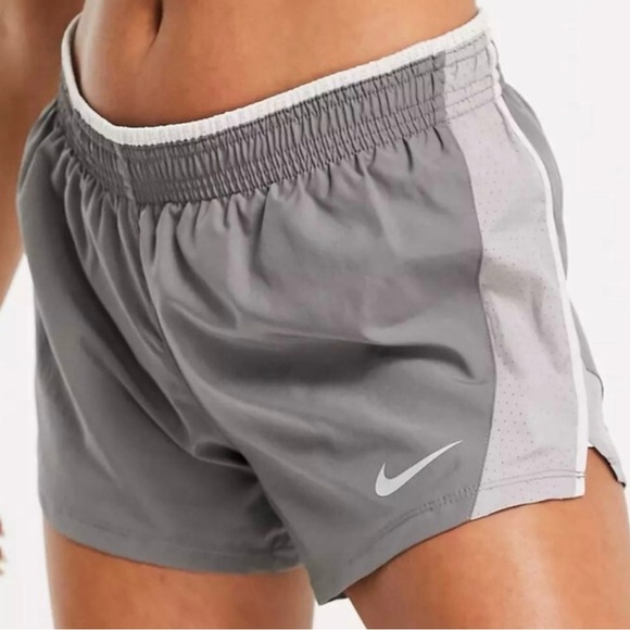 Nike Dri-Fit Charcoal Gray Running Shorts Athletic Gym Workout Lined 3” Sz L - Picture 7 of 7
